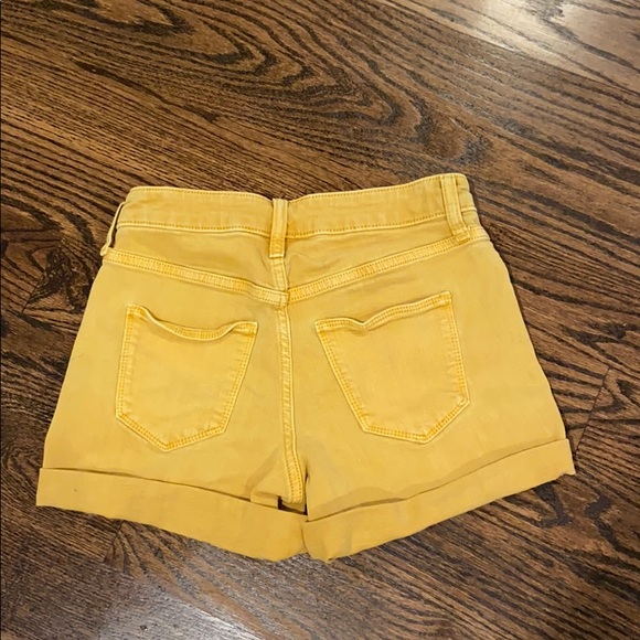 Mustard yellow jean shorts! - Picture 2 of 3